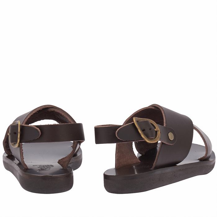 Ancient Greek Sandals Little Maria Soft Kids' Casual Sandals Chocolate | EZE7893MI