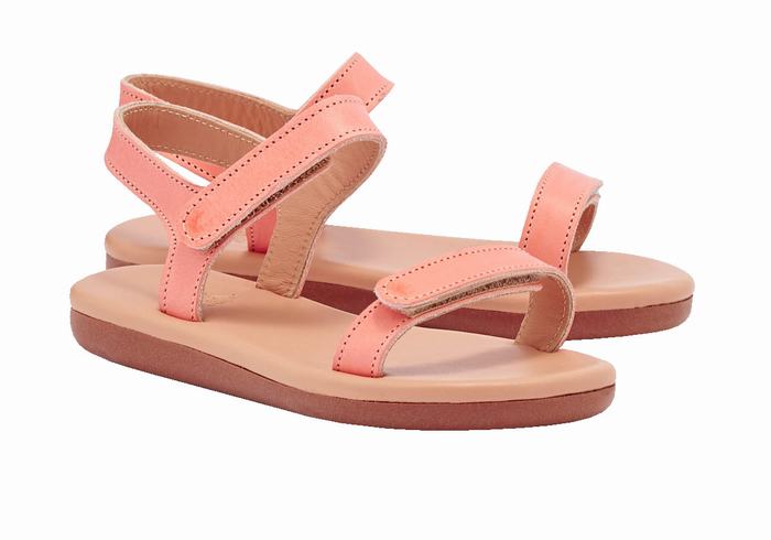 Ancient Greek Sandals Little Poros Soft Kids' Casual Sandals Pink | ATT6725YA