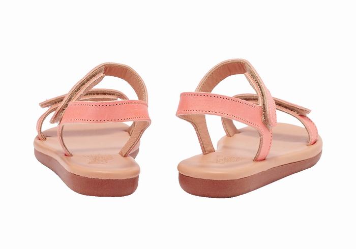 Ancient Greek Sandals Little Poros Soft Kids' Casual Sandals Pink | ATT6725YA