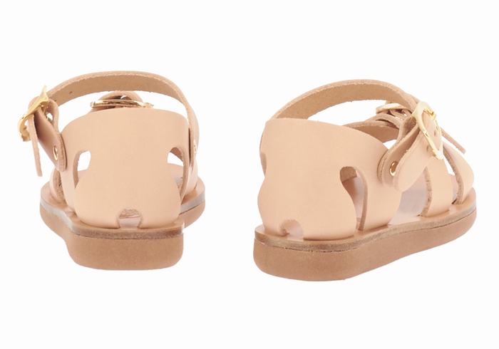 Ancient Greek Sandals Little Vasso Soft Kids' Casual Sandals Beige | ZOT8414PW