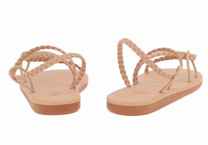 Ancient Greek Sandals Maya Women Braided Sandals Beige | NHA7216CY