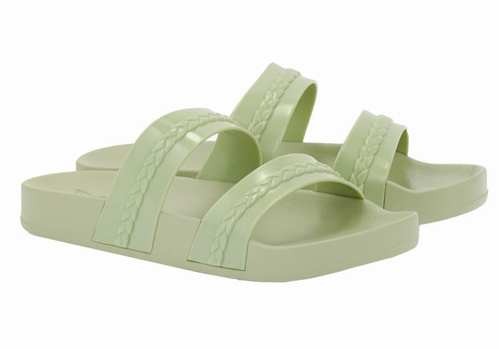 Ancient Greek Sandals Meli Women Slide Sandals Green | MTT6072PJ