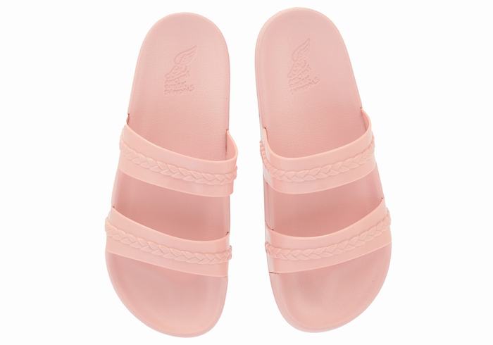 Ancient Greek Sandals Meli Women Slide Sandals Pink | AHM10071AP