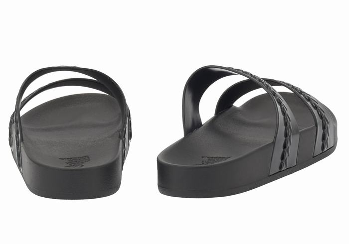 Ancient Greek Sandals Meli Women Slide Sandals Black | VSU5567YF