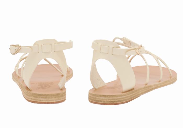 Ancient Greek Sandals Meloivia Women Ankle Strap Sandals White | AMA7527IB