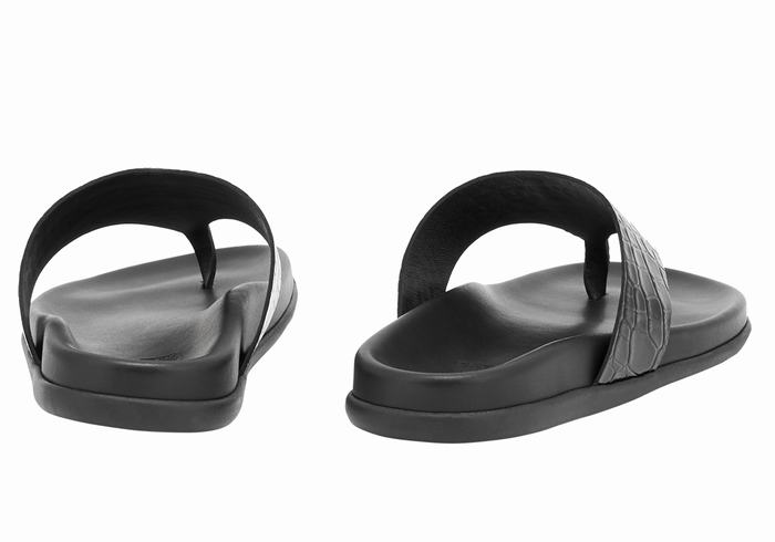 Ancient Greek Sandals Mera Footbed Women Flip Flops Black | XMP9770TZ