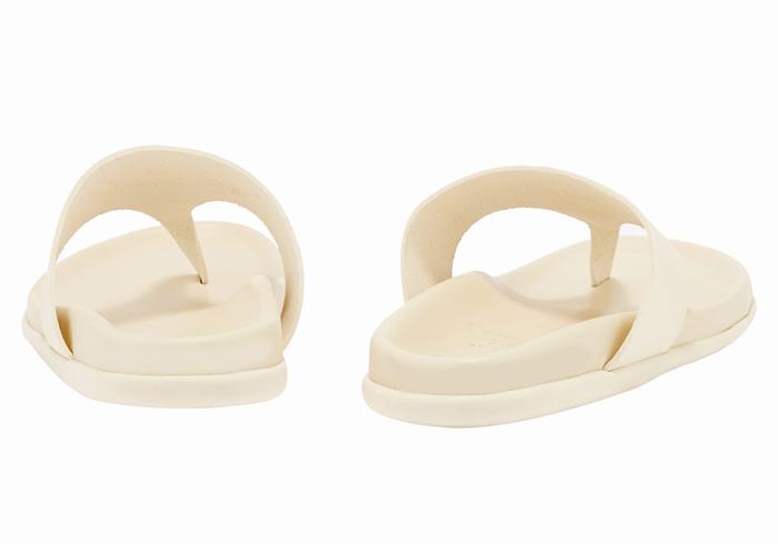 Ancient Greek Sandals Mera Footbed Women Flip Flops White | HDF1417KA