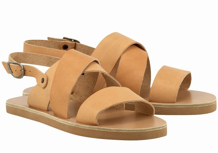 Ancient Greek Sandals Miltos Men Casual Sandals Beige | PIM4068GP