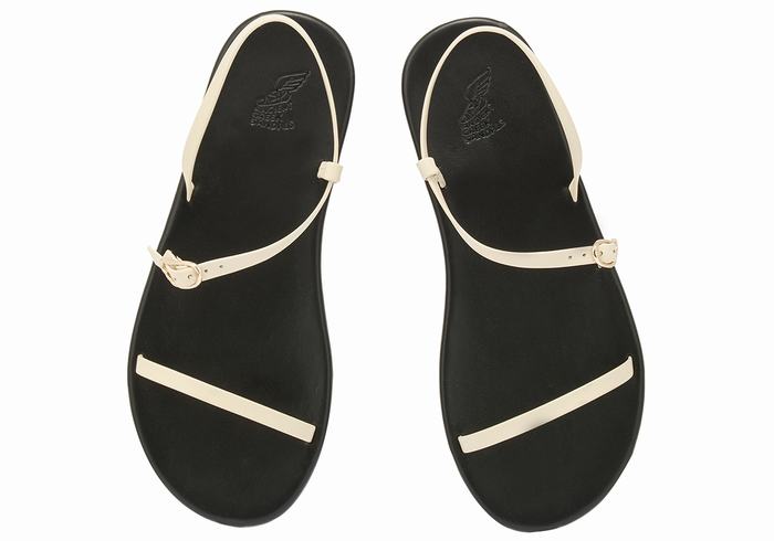 Ancient Greek Sandals Niove Women Back-Strap Sandals White | FLP6693UG