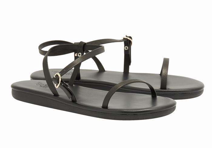 Ancient Greek Sandals Niove Women Back-Strap Sandals Black | ONZ543UC