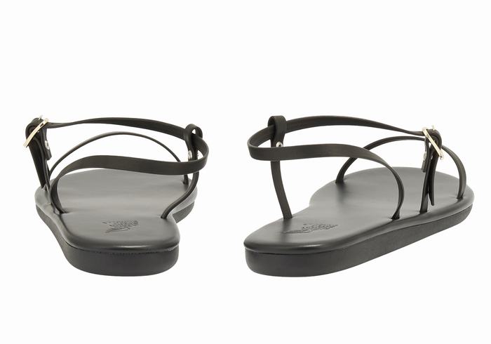 Ancient Greek Sandals Niove Women Back-Strap Sandals Black | ONZ543UC