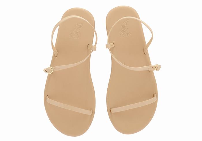 Ancient Greek Sandals Niove Women Back-Strap Sandals Beige | YCC4566GP