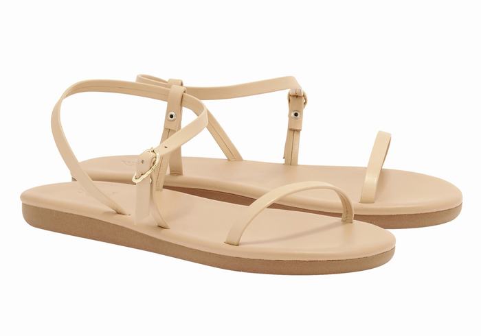 Ancient Greek Sandals Niove Women Back-Strap Sandals Beige | YCC4566GP