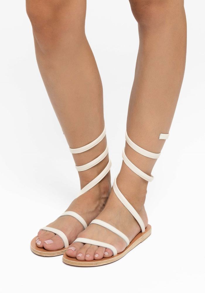 Ancient Greek Sandals Ofis Women Gladiator Sandals White | NGL8891ZY