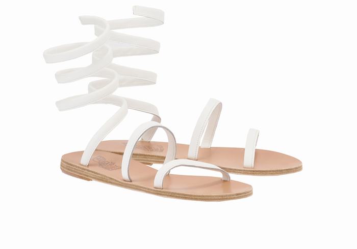 Ancient Greek Sandals Ofis Women Gladiator Sandals White | NGL8891ZY