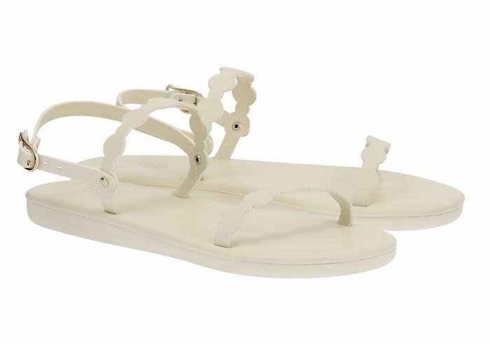 Ancient Greek Sandals Orion Women Back-Strap Sandals White | AVY4331UC