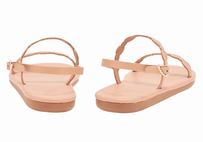 Ancient Greek Sandals Orion Women Back-Strap Sandals Beige | KRM7882IA