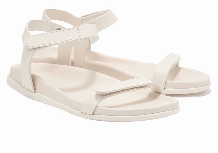 Ancient Greek Sandals Poros Women Back-Strap Sandals White | GPQ6419BF