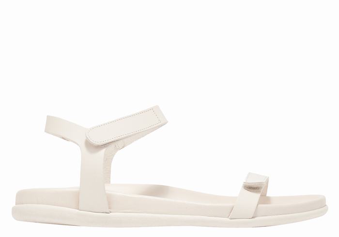 Ancient Greek Sandals Poros Women Back-Strap Sandals White | GPQ6419BF