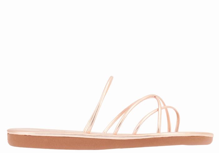 Ancient Greek Sandals Pu Women Slide Sandals Rose Gold | ESX4347WF