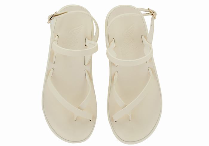 Ancient Greek Sandals Tereza Comfort Women Back-Strap Sandals White | BEZ999WO