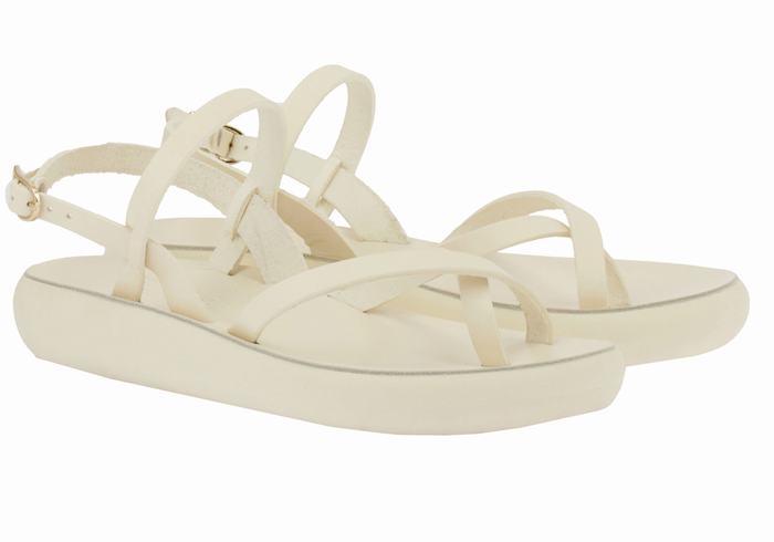 Ancient Greek Sandals Tereza Comfort Women Back-Strap Sandals White | BEZ999WO