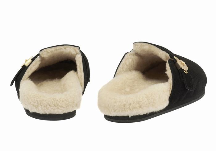 Ancient Greek Sandals Vasilitsa Women Slippers Black | UDR2124SL