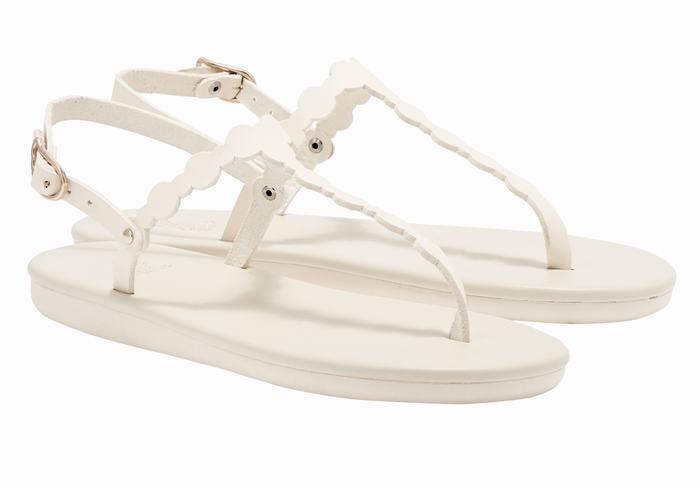 Ancient Greek Sandals Velos Flip Flop Women Back-Strap Sandals White | ZUH5225XJ