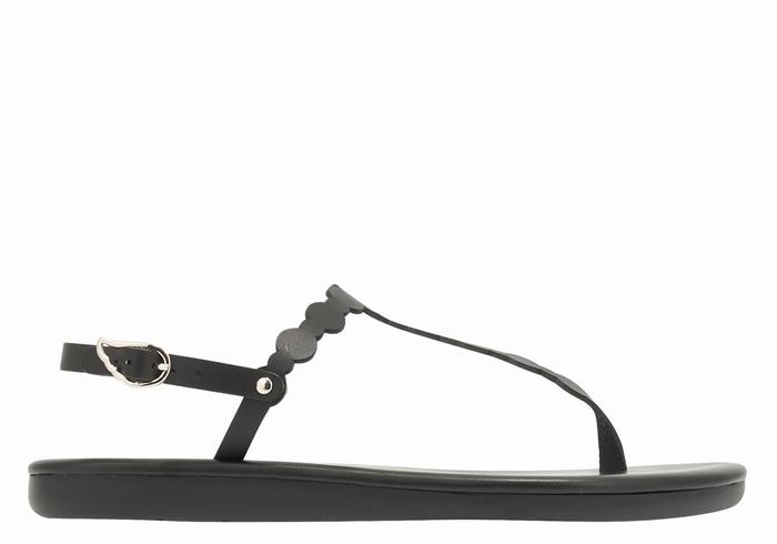 Ancient Greek Sandals Velos Flip Flop Women Back-Strap Sandals Black | XJG901YK