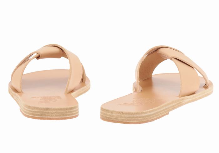 Ancient Greek Sandals Whitney Women Slide Sandals Beige | SSZ2164ST